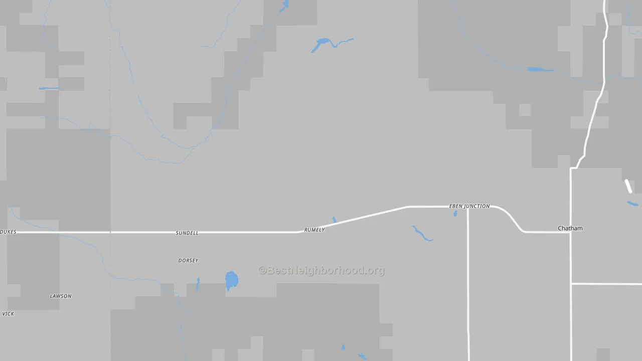 Bike Grade map of Rumely, MI