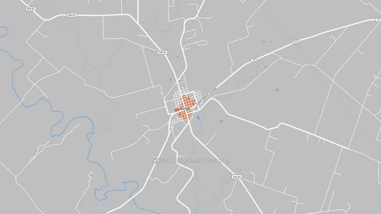 Bike Grade map of Runge, TX