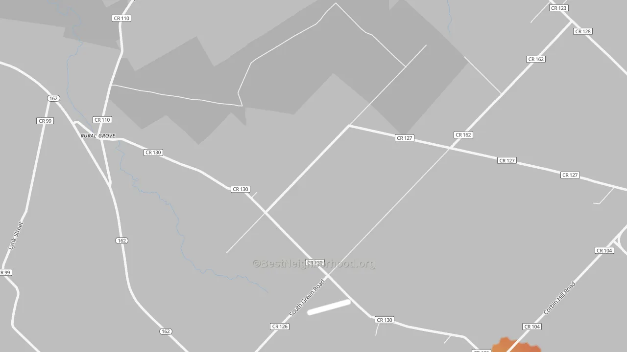 Bike Grade map of Rural Grove, NY