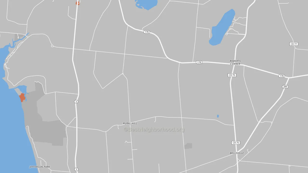 Bike Grade map of Rural Hill, NY