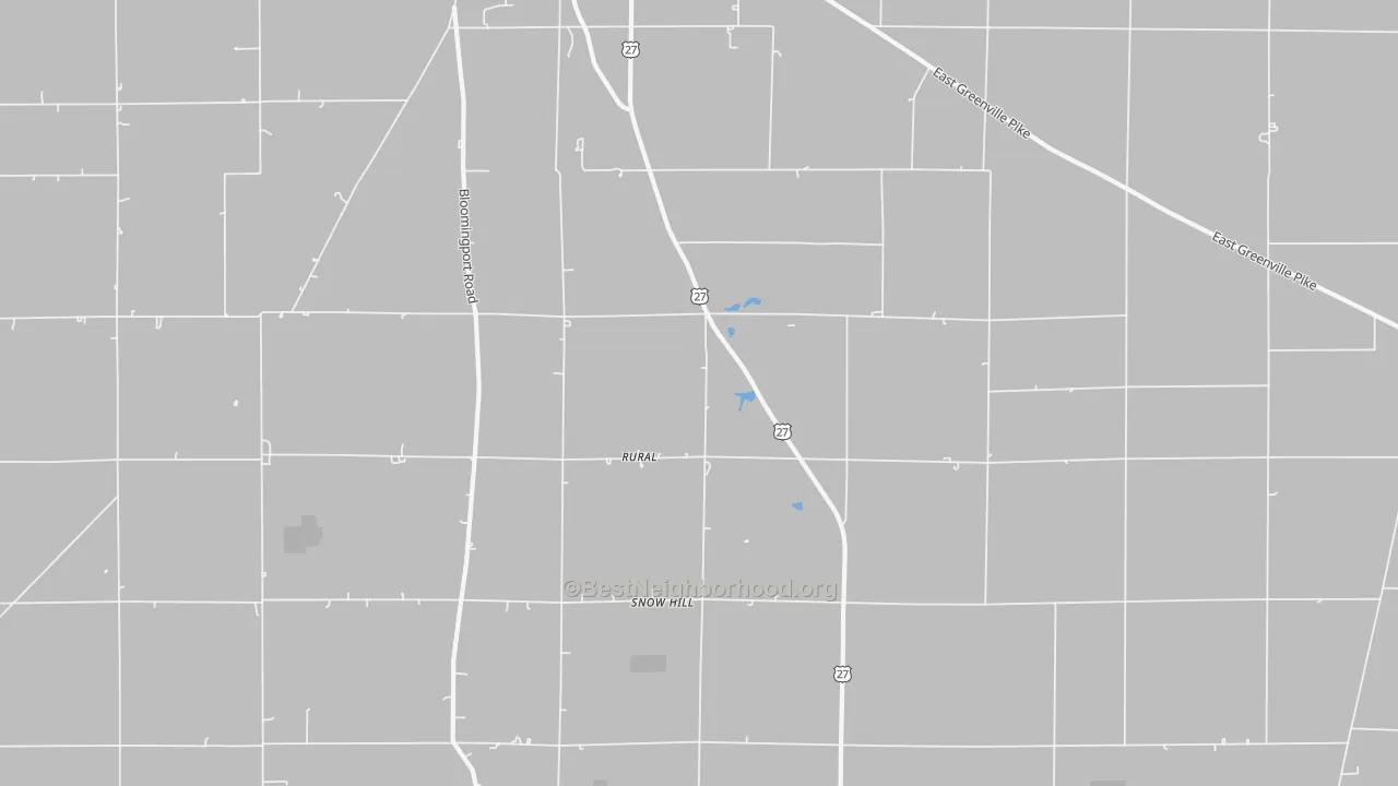 Bike Grade map of Rural, IN