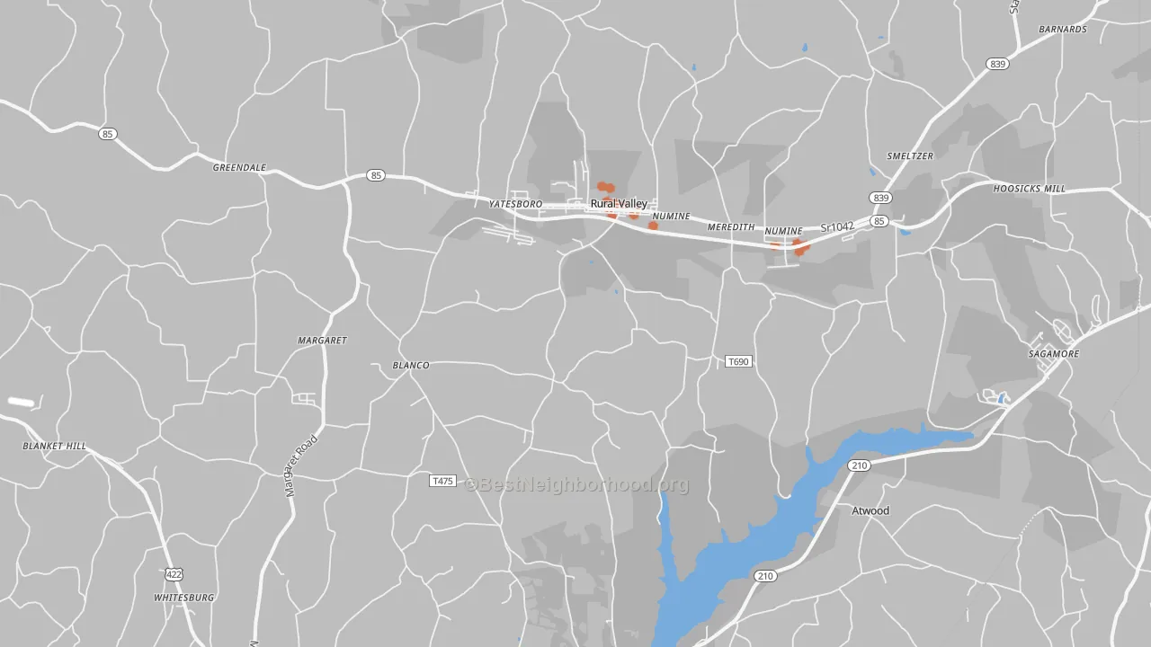 Bike Grade map of Rural Valley, PA