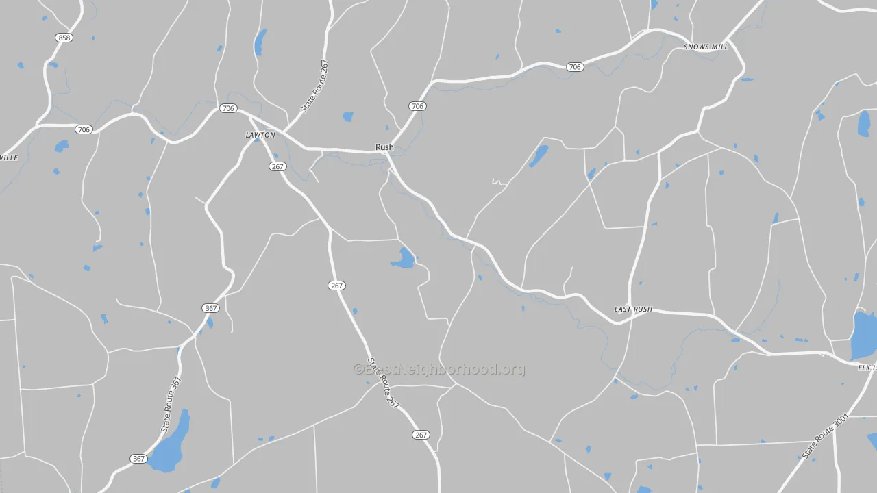Bike Grade map of Rush, PA