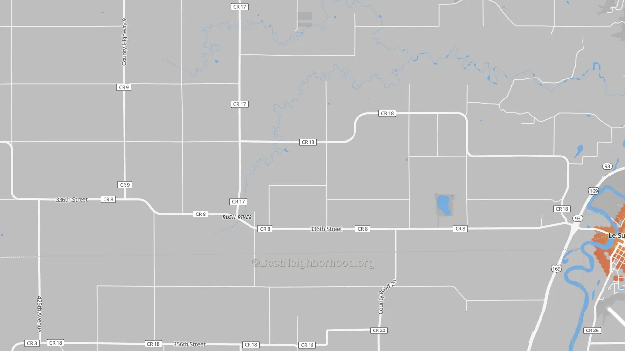 Bike Grade map of Rush River, MN