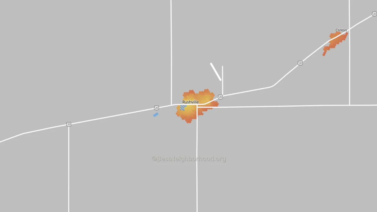 Bike Grade map of Rushville, NE