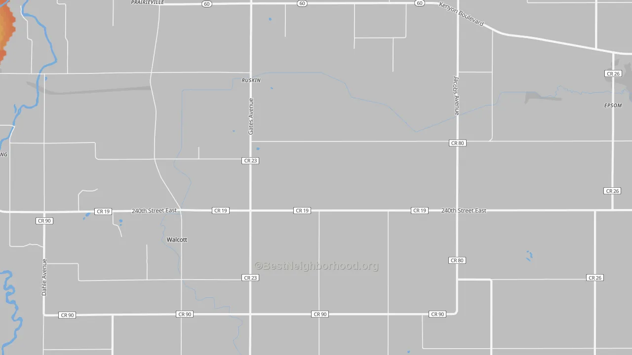 Bike Grade map of Ruskin, MN