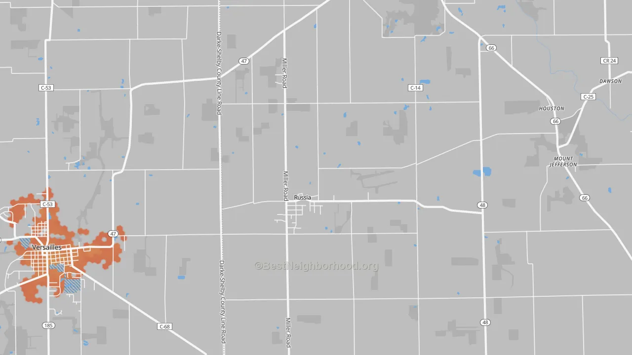 Bike Grade map of Russia, OH