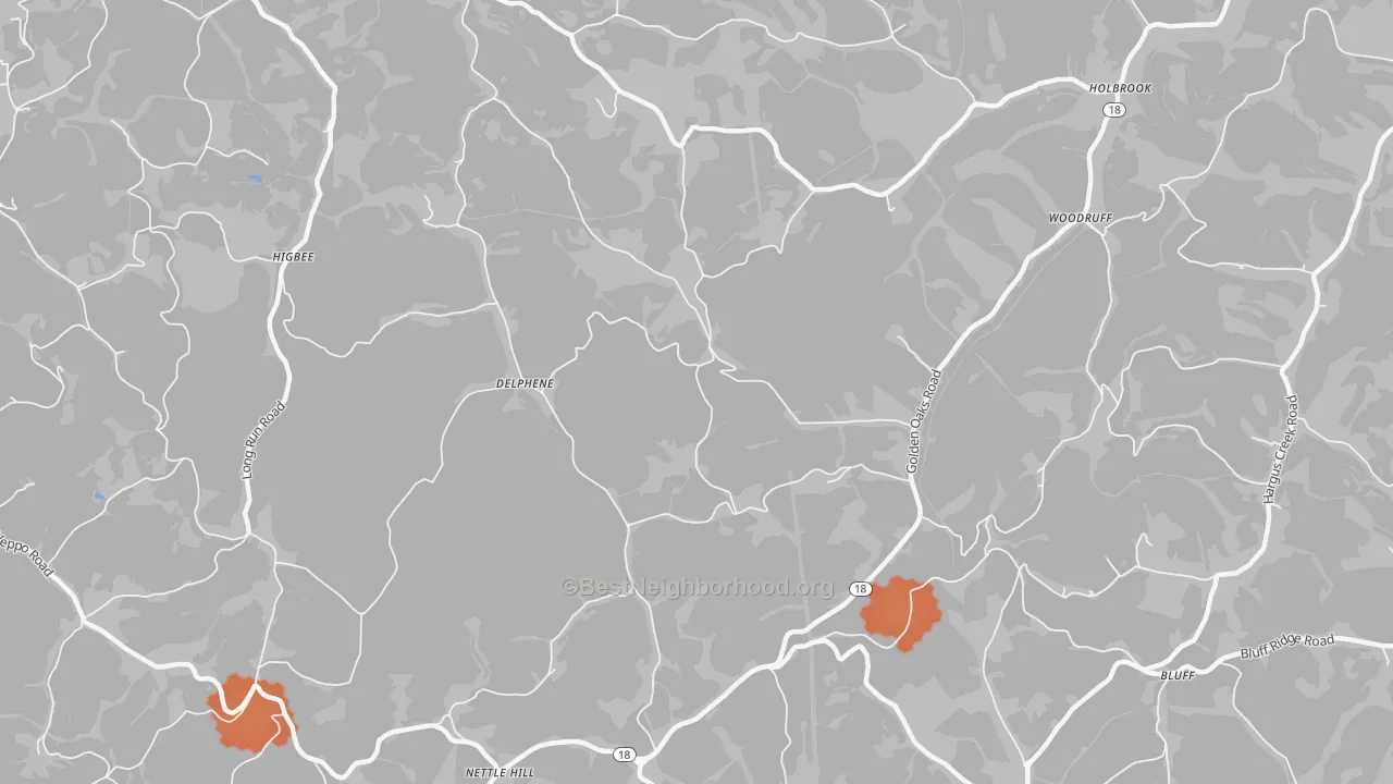 Bike Grade map of Rutan, PA