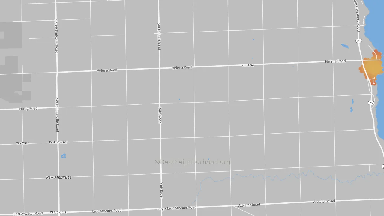 Bike Grade map of Ruth, MI