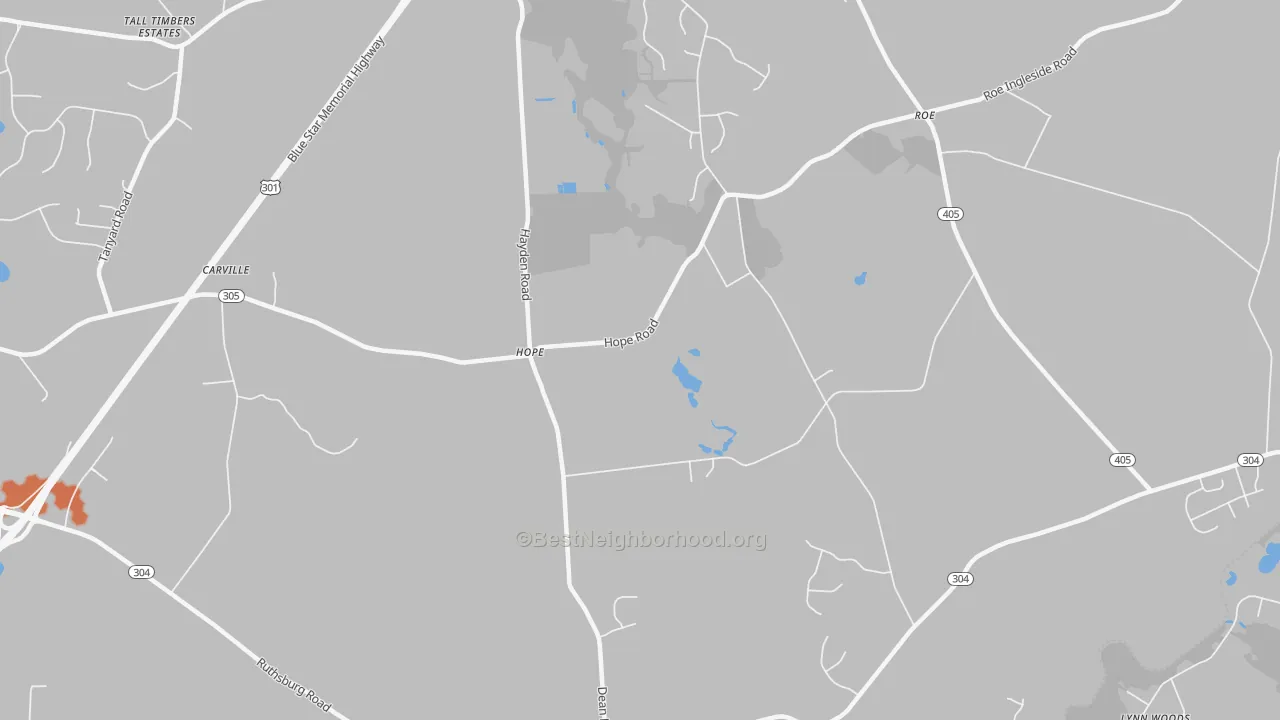 Bike Grade map of Ruthsburg, MD