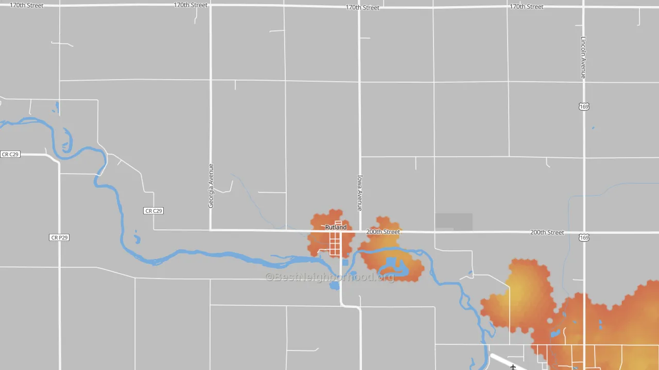 Bike Grade map of Rutland, IA
