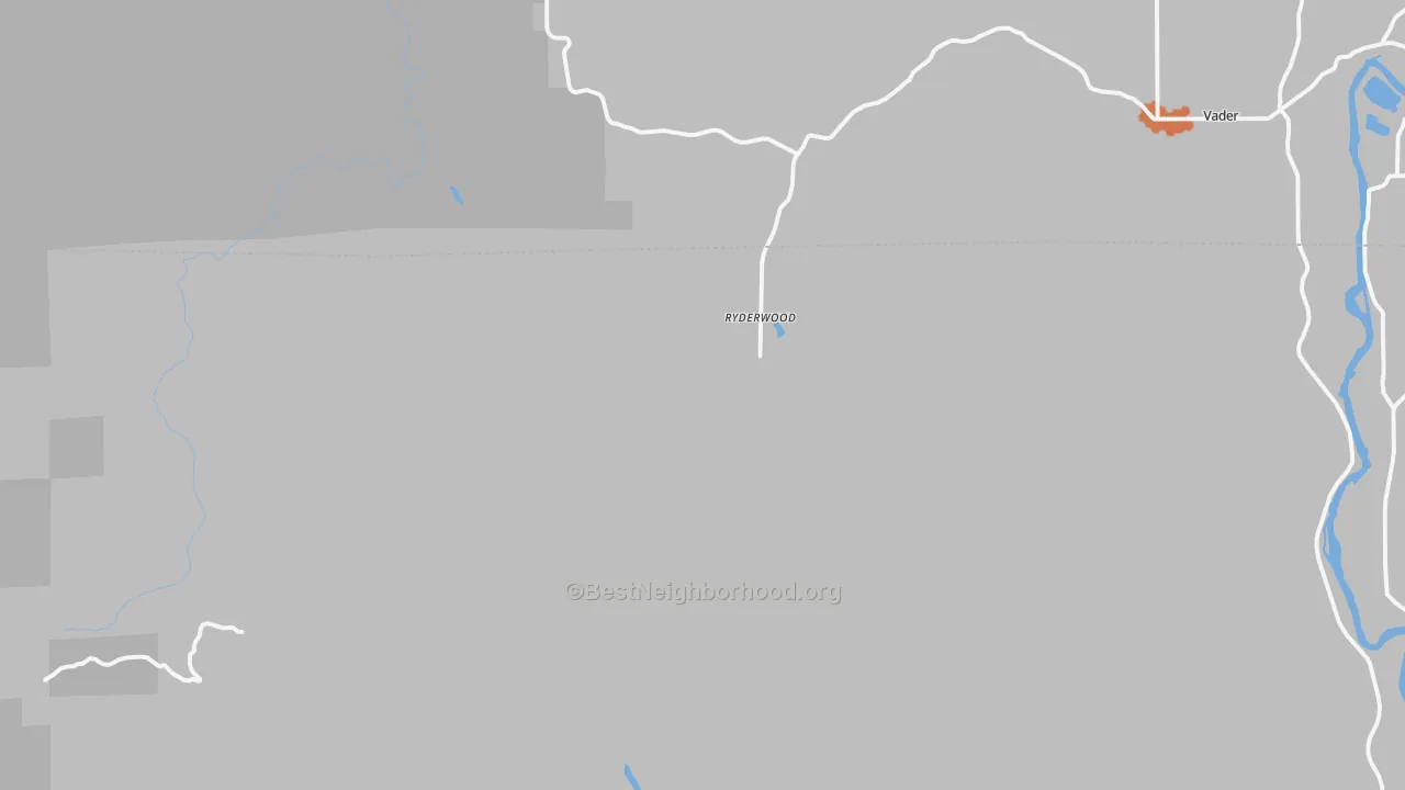 Bike Grade map of Ryderwood, WA