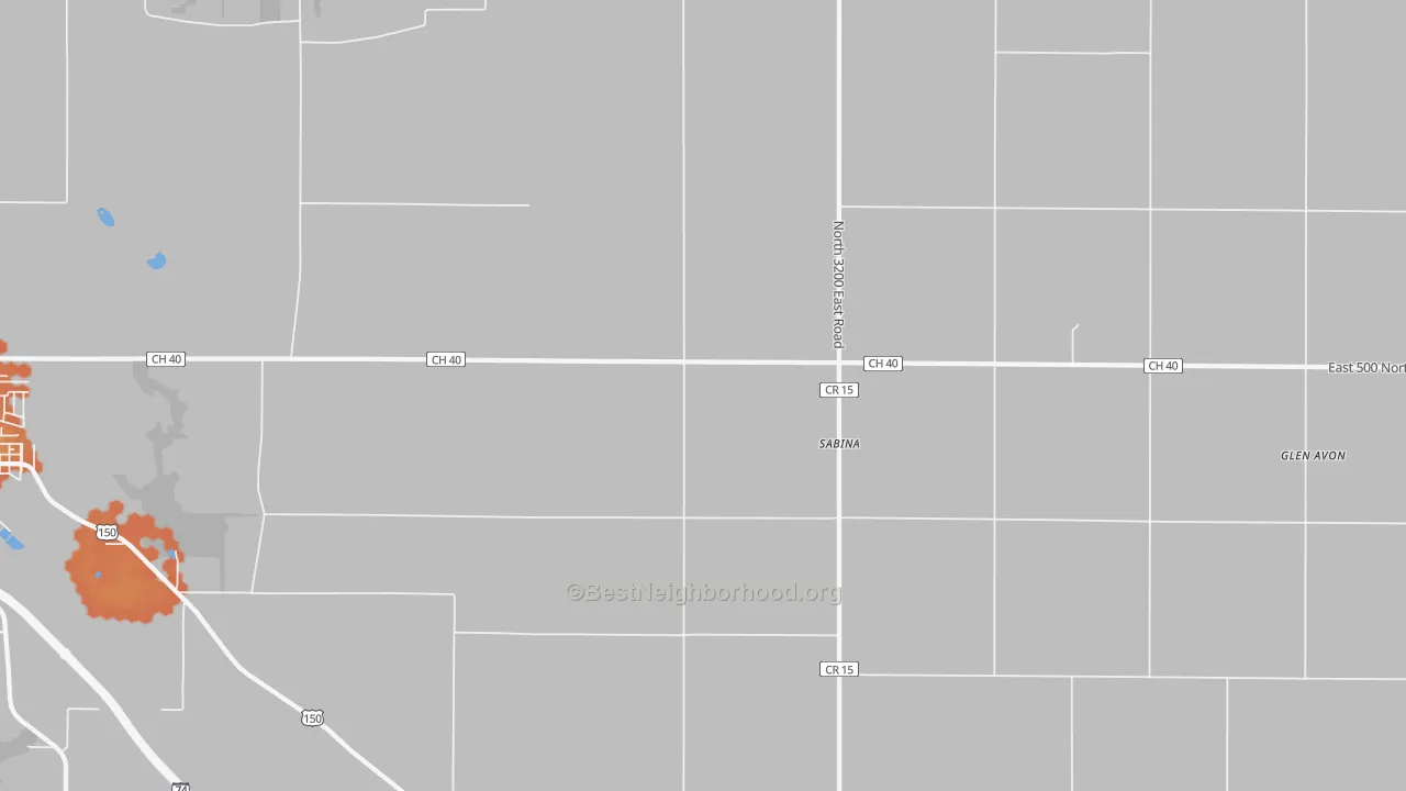 Bike Grade map of Sabina, IL