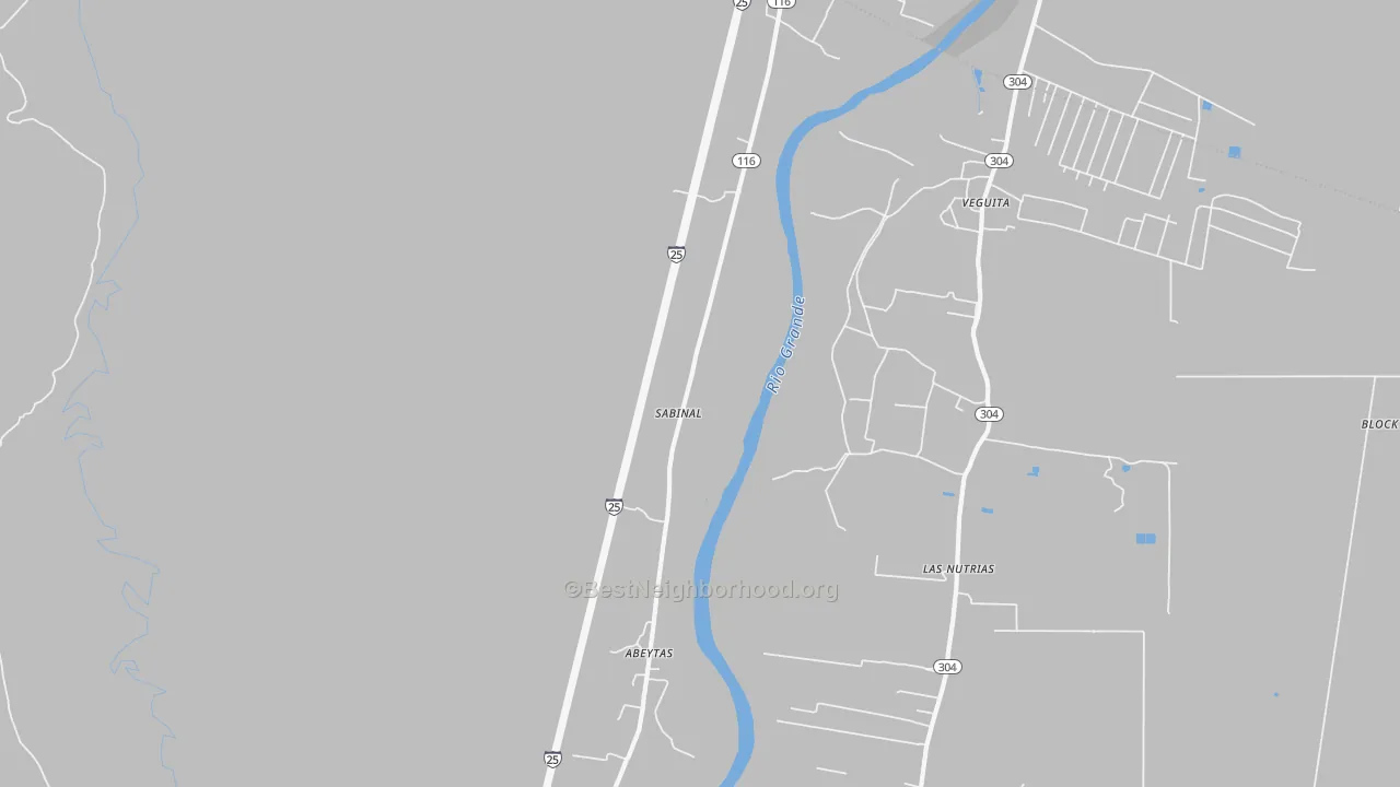Bike Grade map of Sabinal, NM