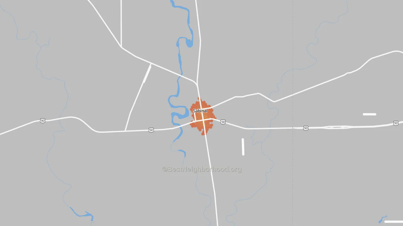 Bike Grade map of Sabinal, TX