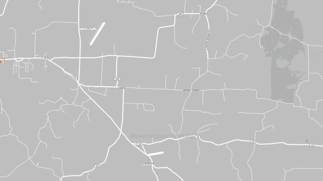 Bike Grade map of Sage, AR