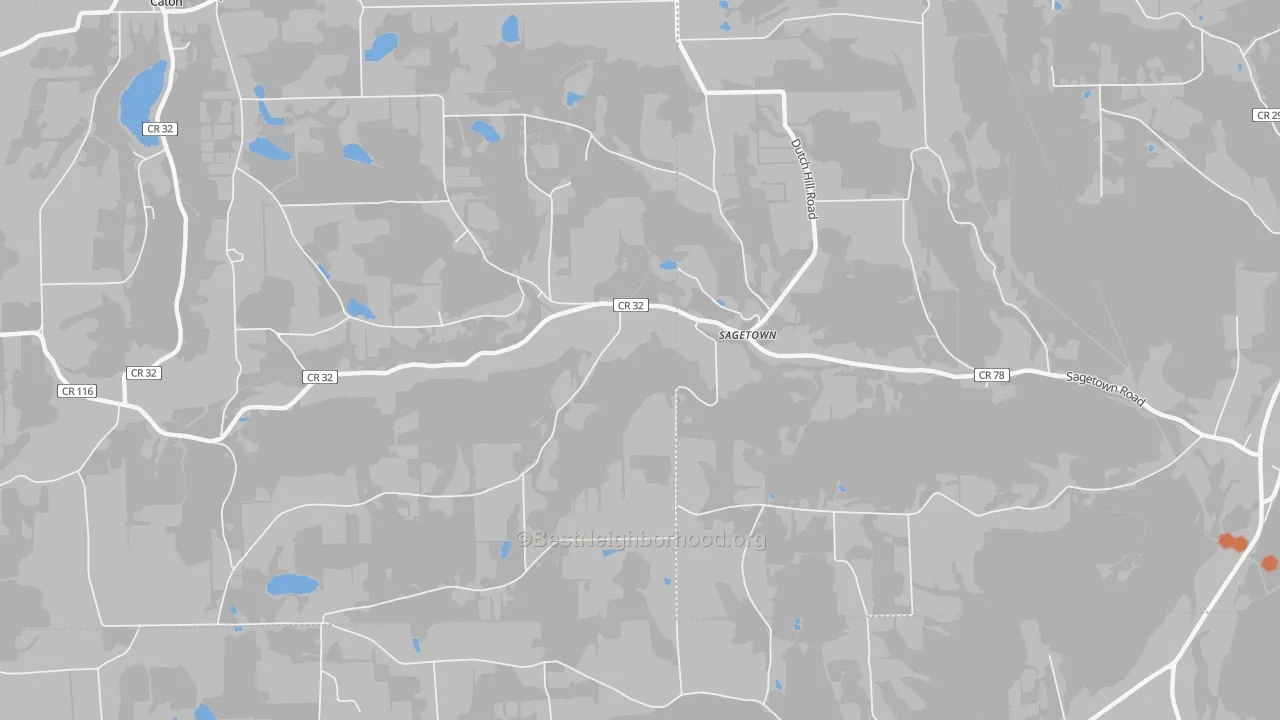 Bike Grade map of Sagetown, NY
