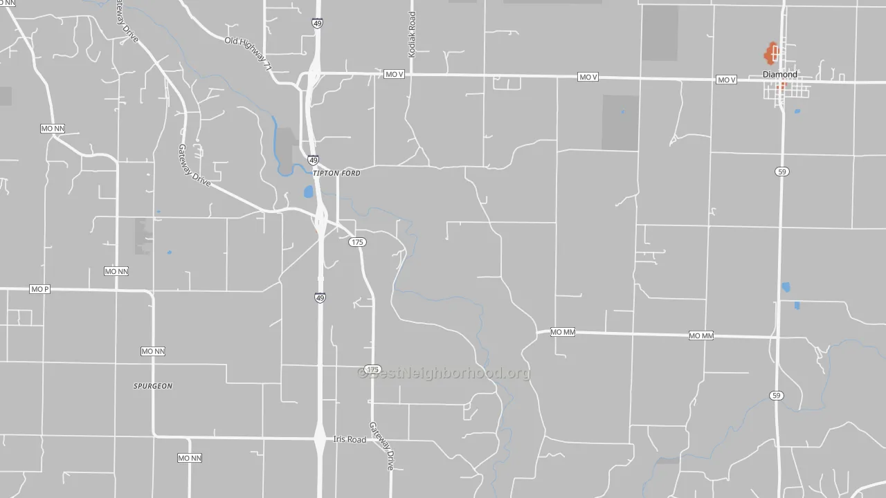 Bike Grade map of Saginaw, MO