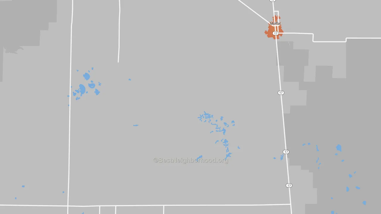 Bike Grade map of Saguache County, CO