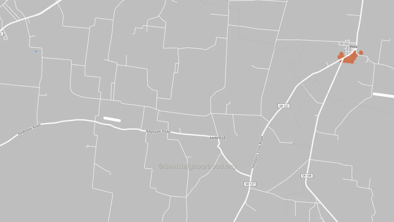 Bike Grade map of Sainville, TN