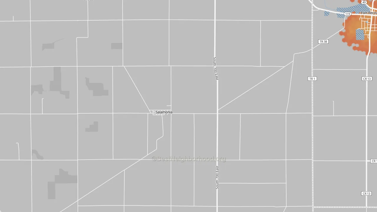 Bike Grade map of Salamonia, IN
