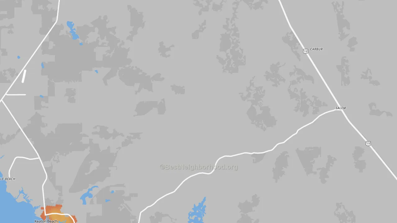 Bike Grade map of Salem, FL