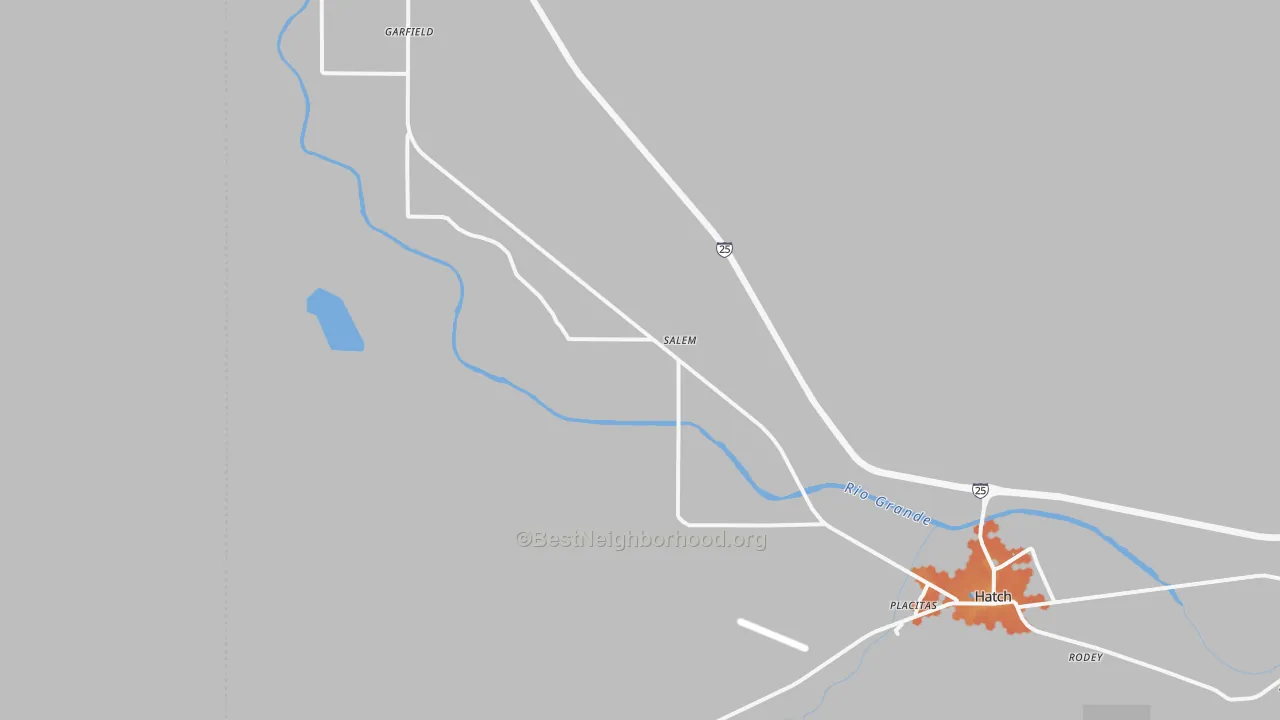 Bike Grade map of Salem, NM