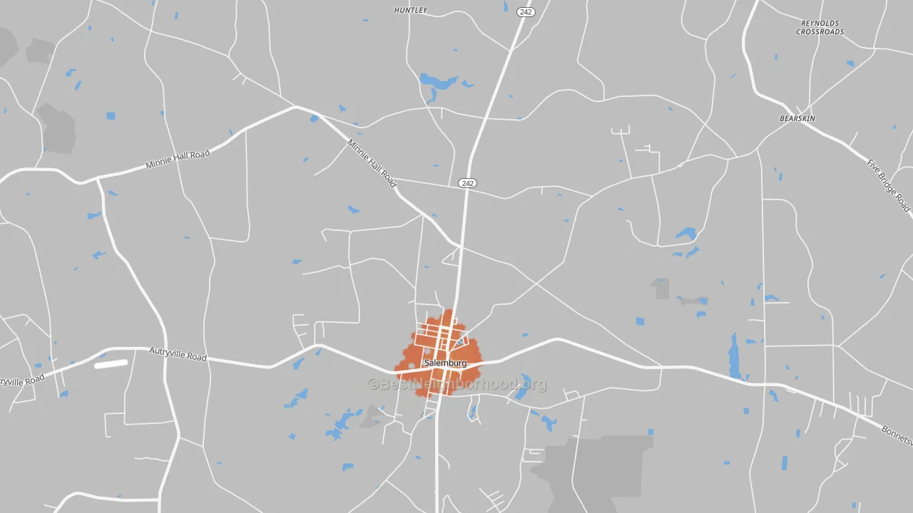 Bike Grade map of Salemburg, NC