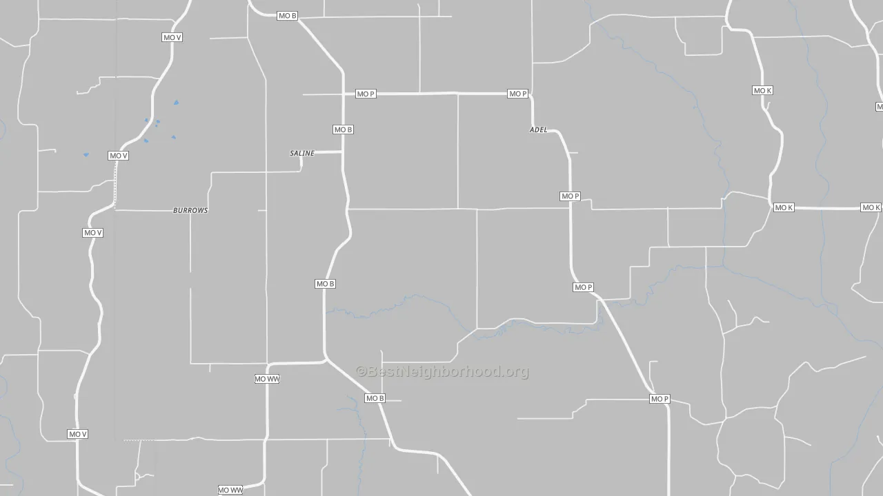 Bike Grade map of Saline, MO
