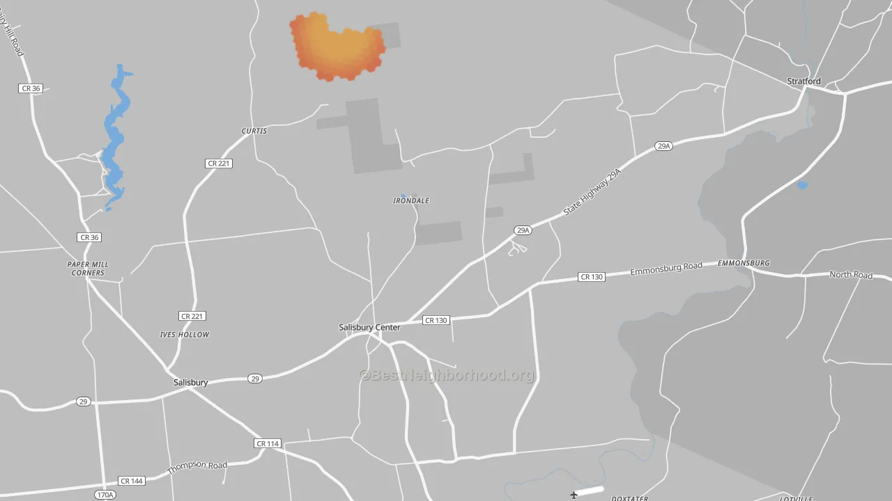Bike Grade map of Salisbury Center, NY