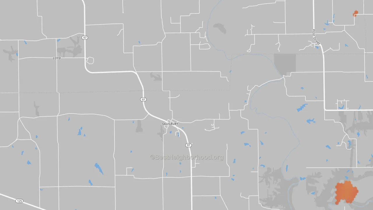 Bike Grade map of Salisbury, IL