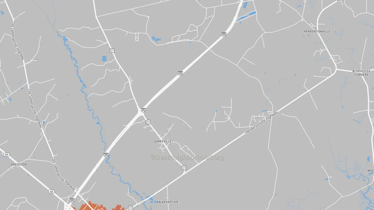 Bike Grade map of Salkehatchie, SC