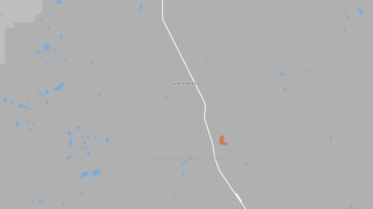 Bike Grade map of Salmon Prairie, MT