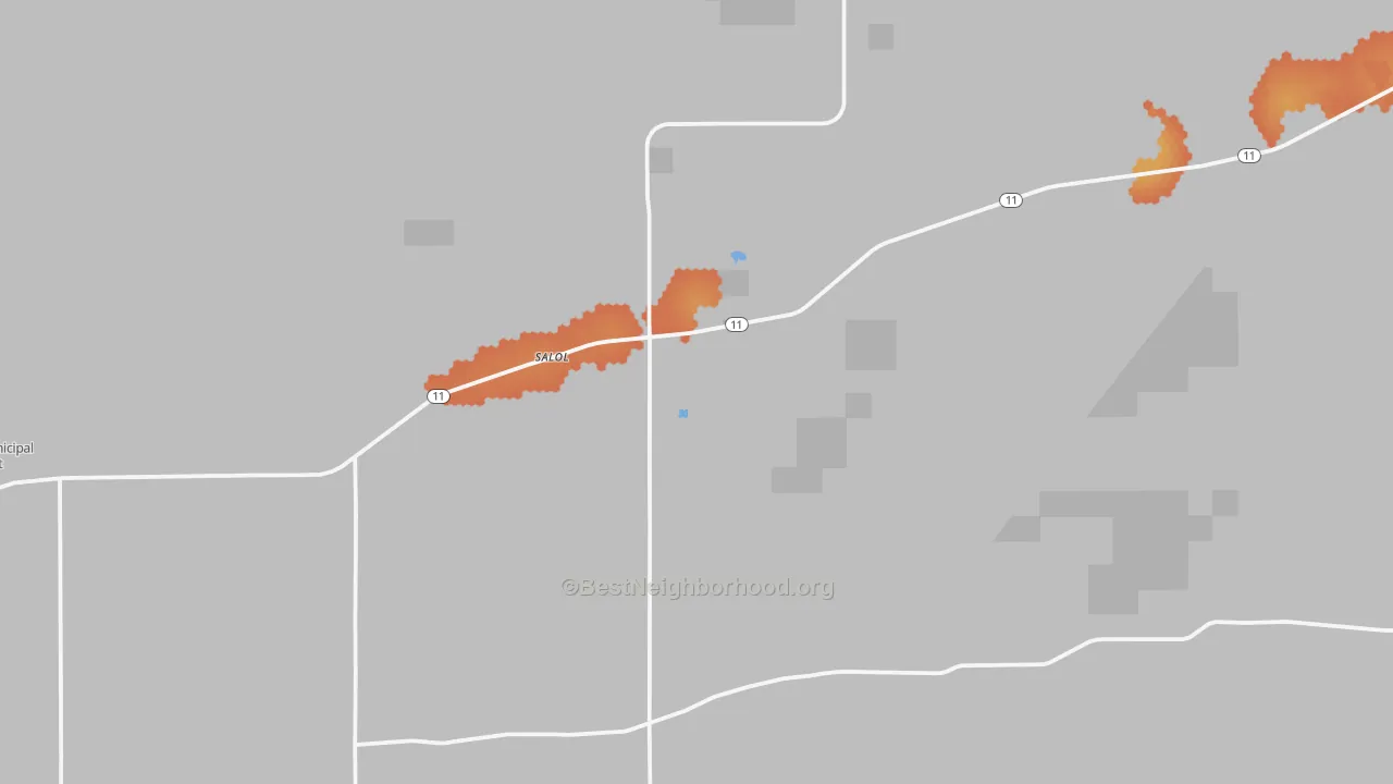Bike Grade map of Salol, MN