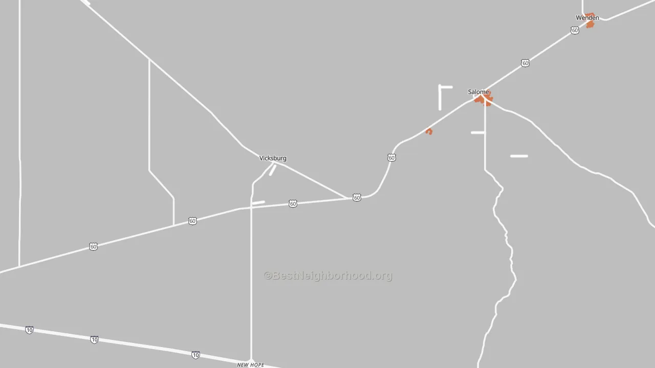 Bike Grade map of Salome, AZ