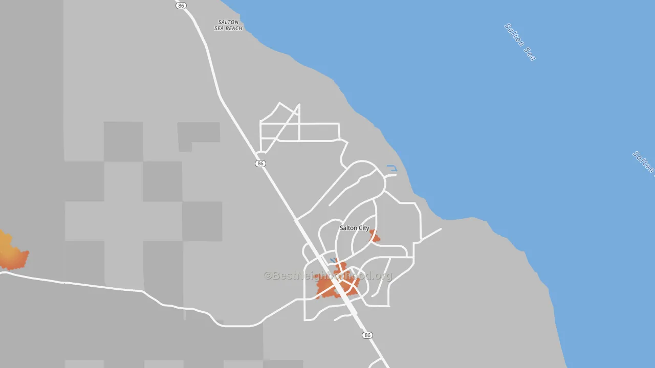Bike Grade map of Salton City, CA