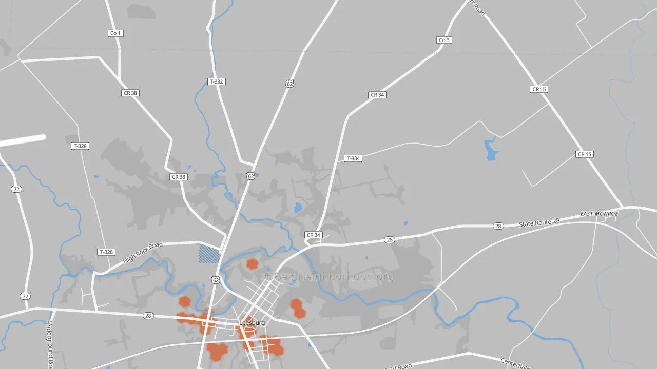 Bike Grade map of Samantha, OH
