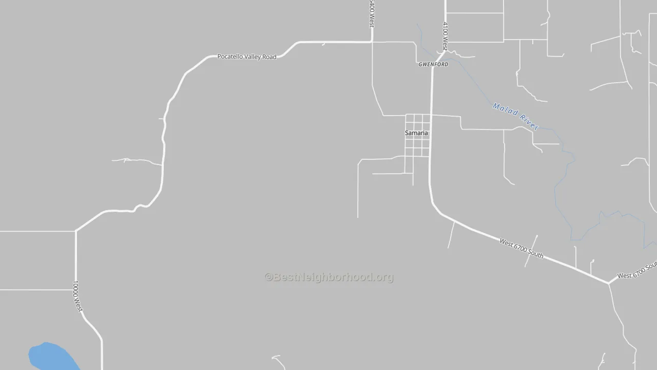 Bike Grade map of Samaria, ID