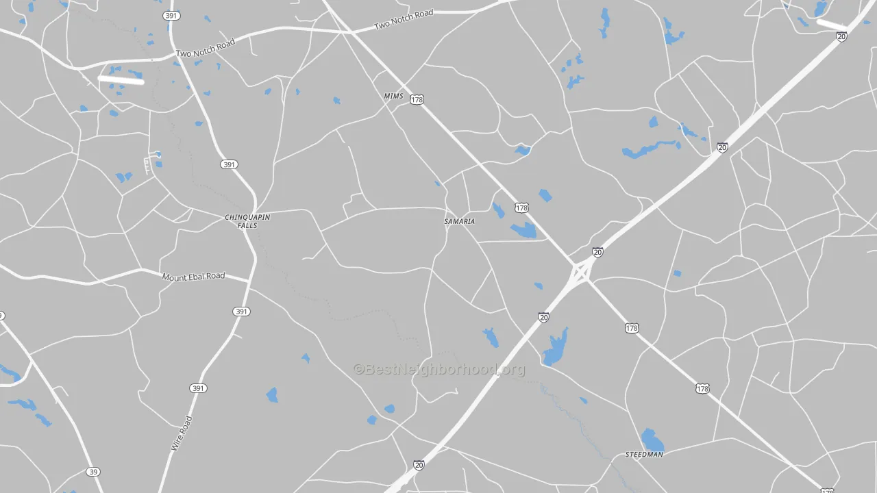 Bike Grade map of Samaria, SC