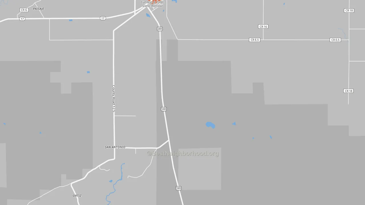 Bike Grade map of San Antonio, CO
