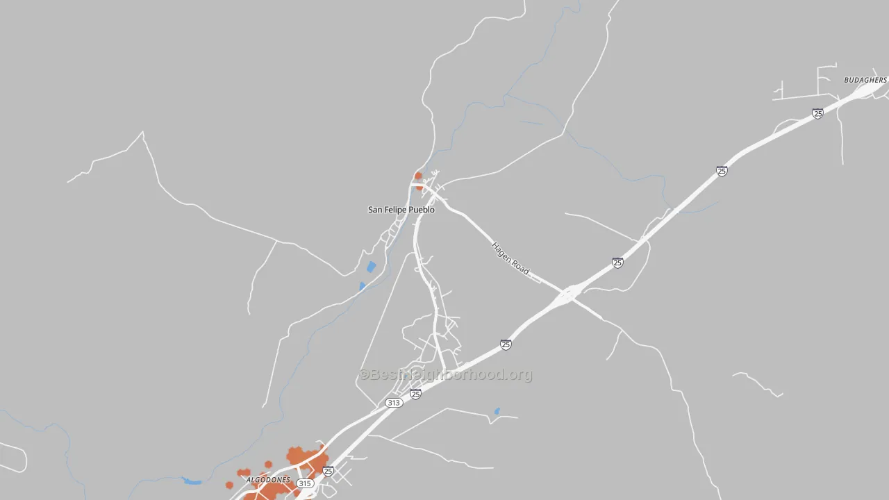 Bike Grade map of San Felipe Pueblo, NM