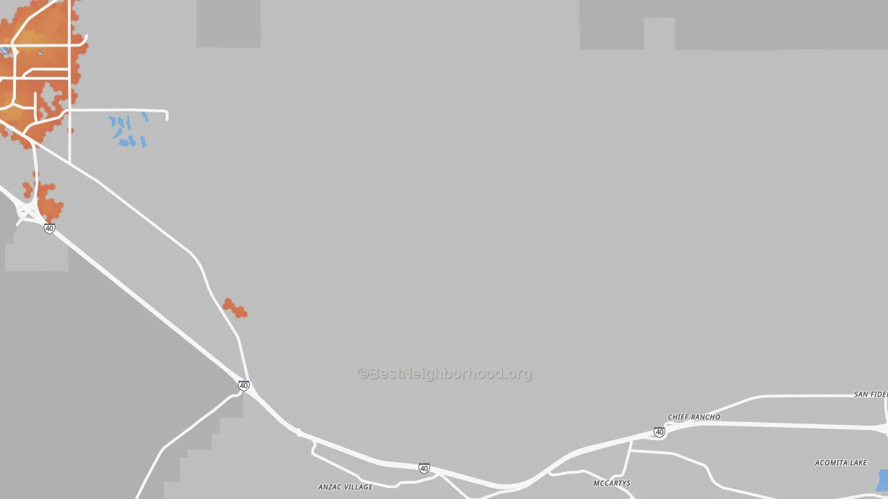 Bike Grade map of San Fidel, NM