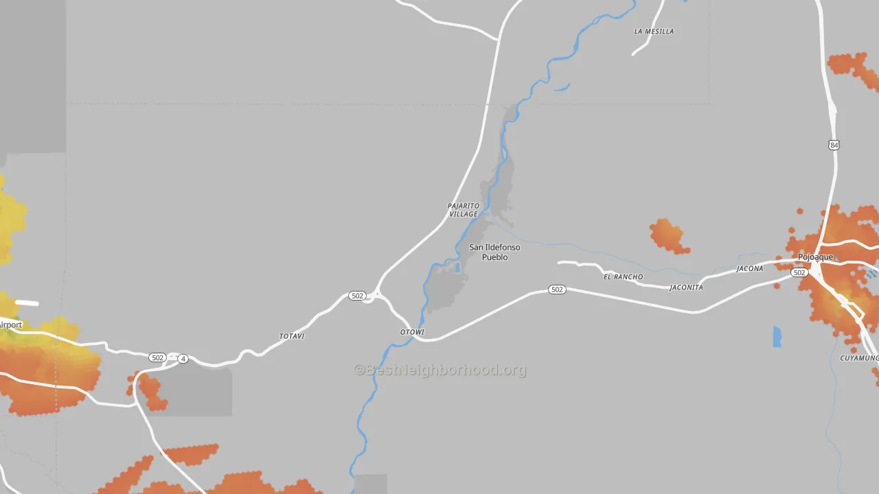 Bike Grade map of San Ildefonso Pueblo, NM