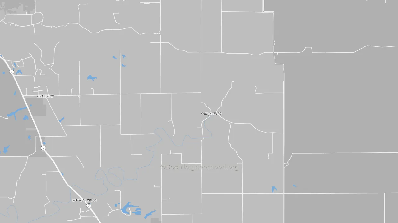 Bike Grade map of San Jacinto, IN