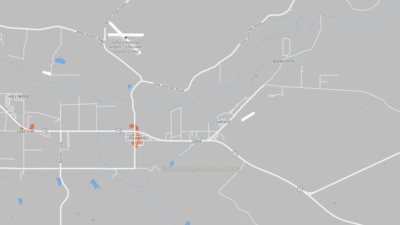 Bike Grade map of San Jose, AZ