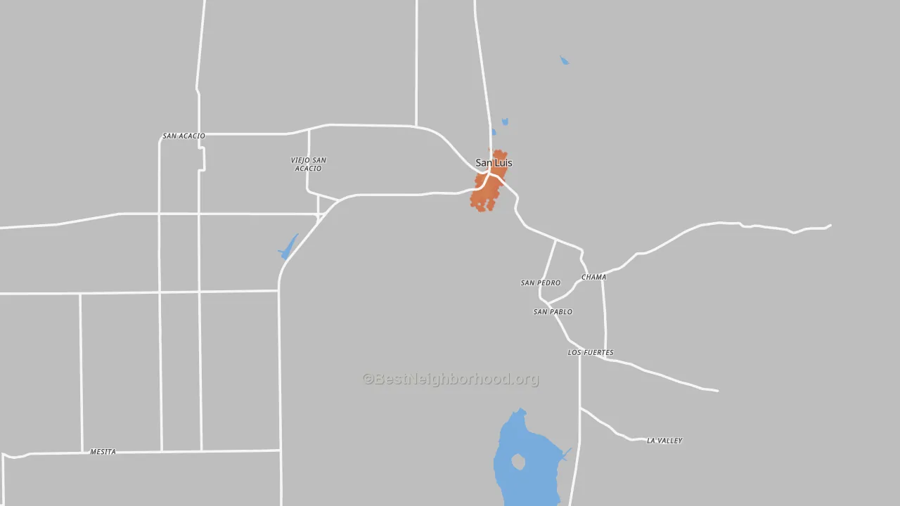 Bike Grade map of San Luis, CO