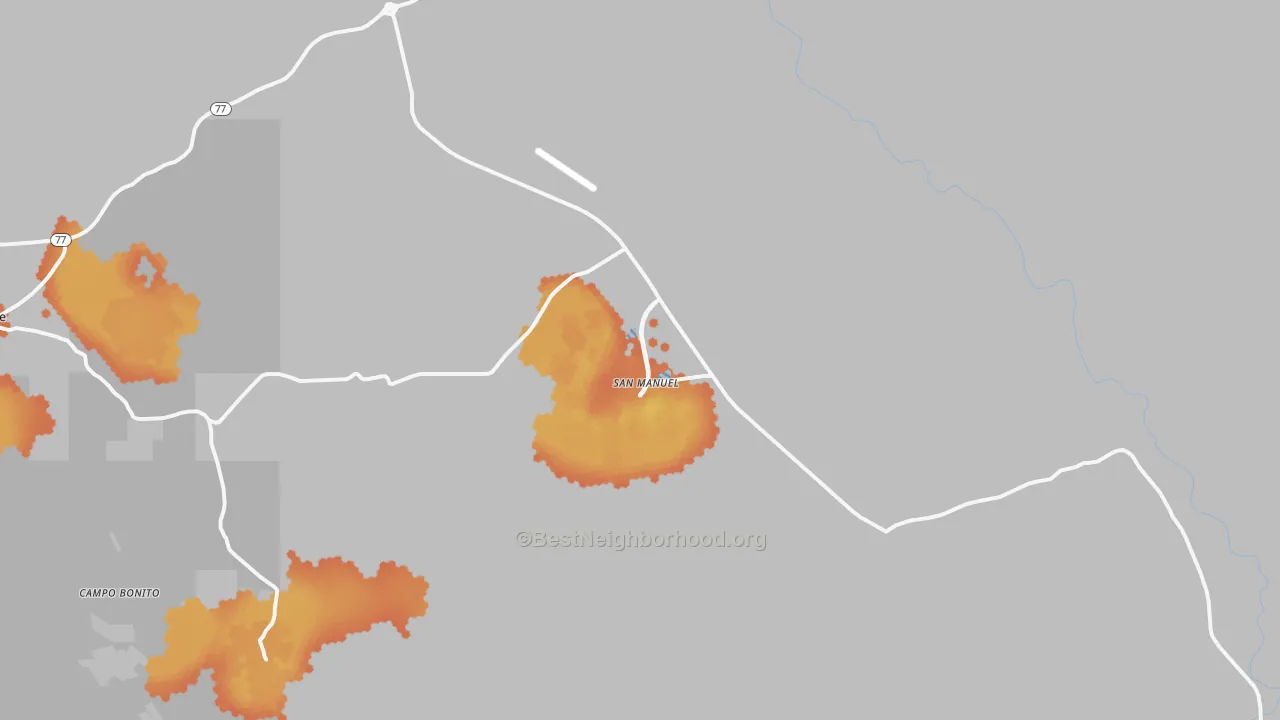 Bike Grade map of San Manuel, AZ