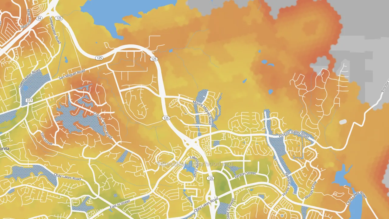 Bike Grade map of San Miguel Ranch, Chula Vista, CA
