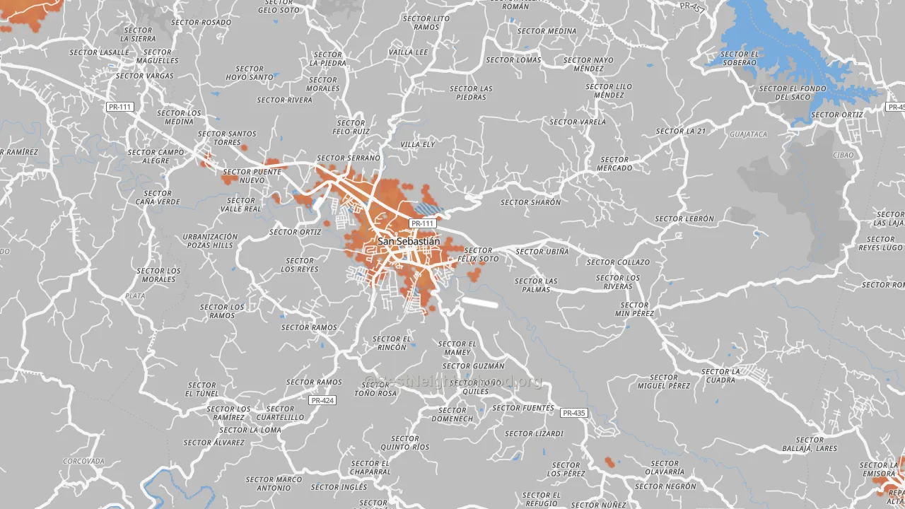 Bike Grade map of San Sebastian Municipio, PR