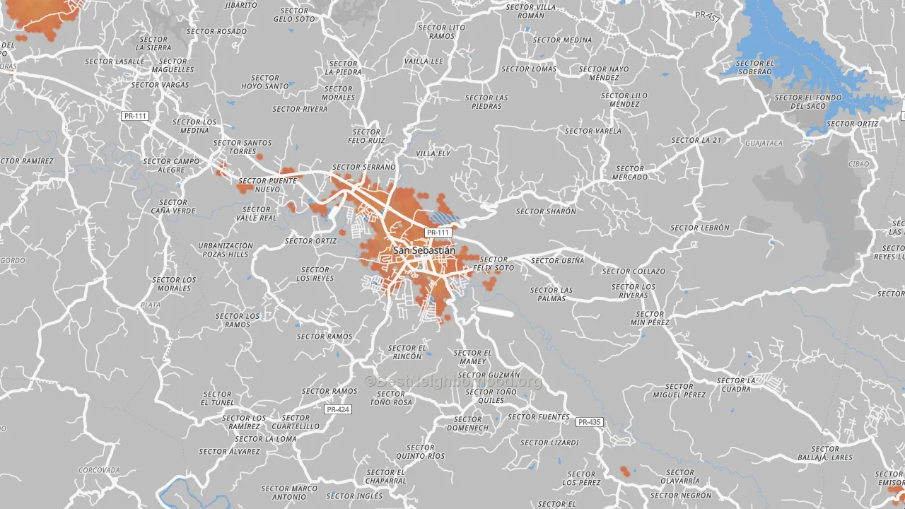Bike Grade map of San Sebastian, PR